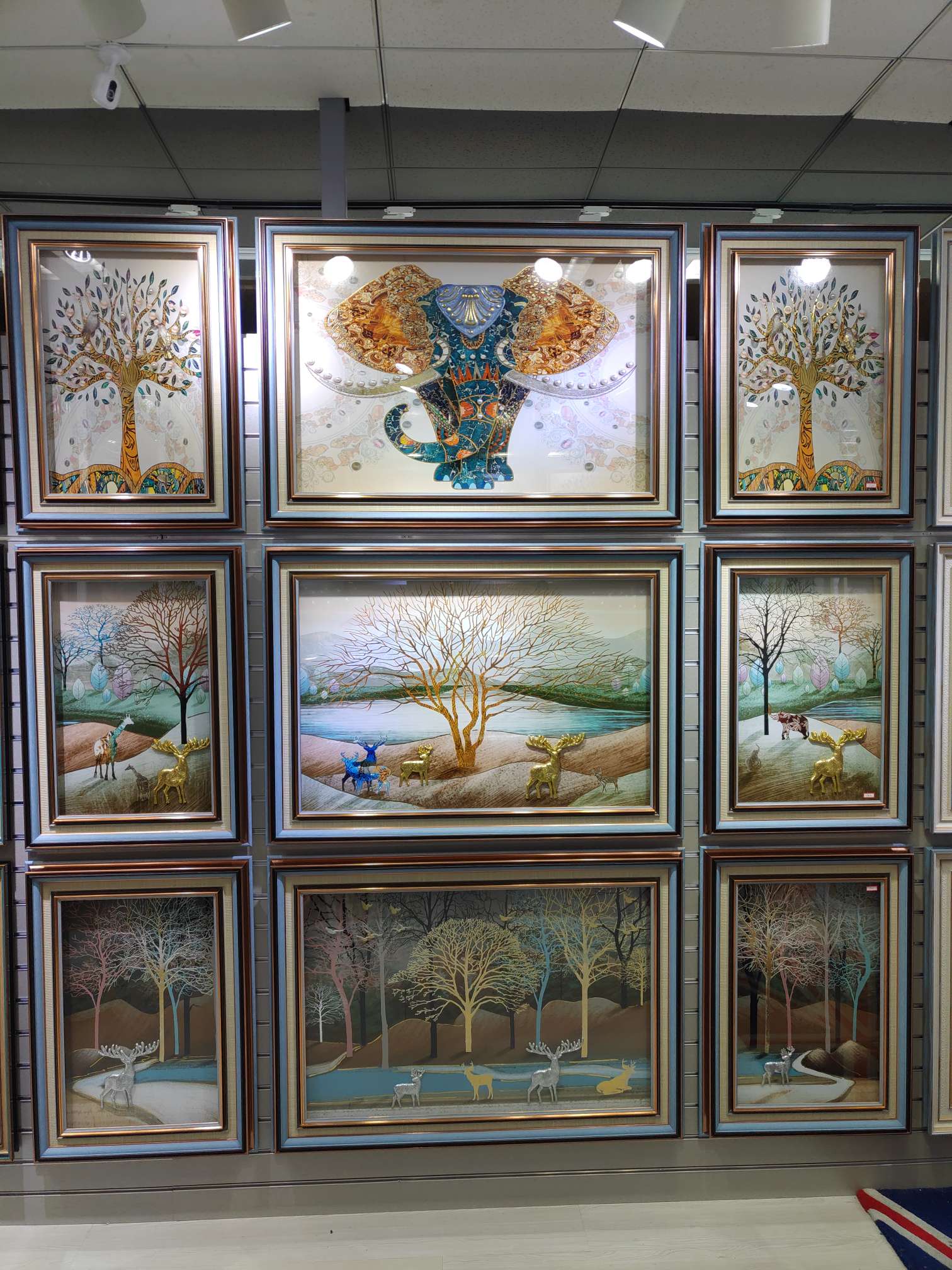 American Fine Sculpted Abnormity Triptych