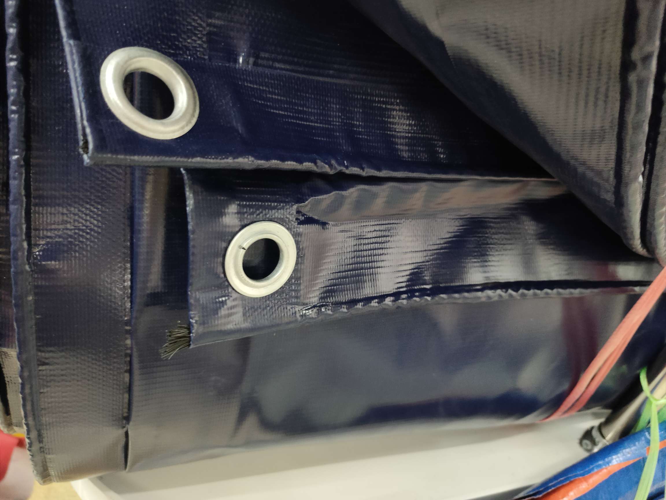 Double blue PVC tarpaulin Specification image