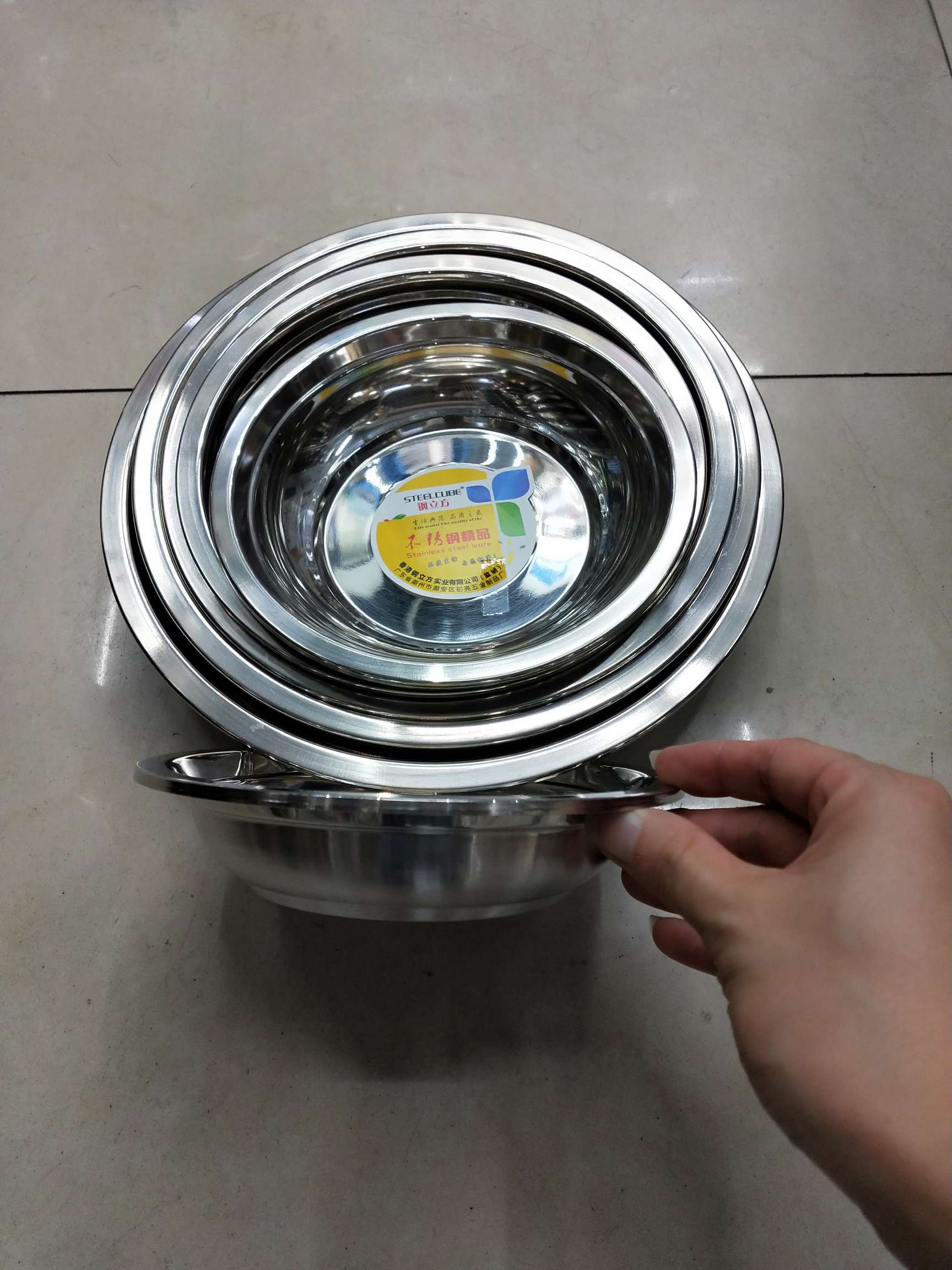 不锈钢汤盘细节图