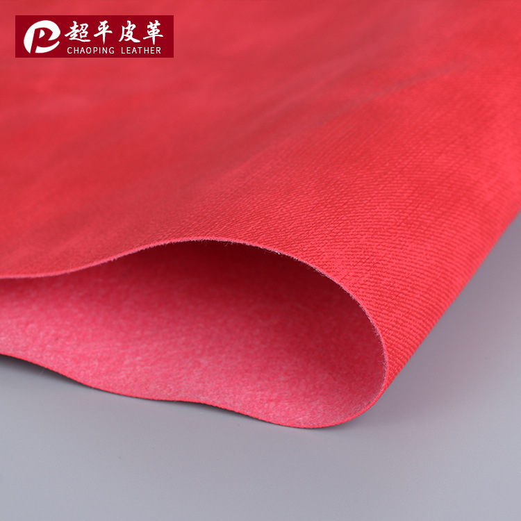 Factory wholesale of artificial leather clothing, sofas, PU retro embossed fabric, leather, ultra-flat leather, headboard soft surface PU leather details Picture