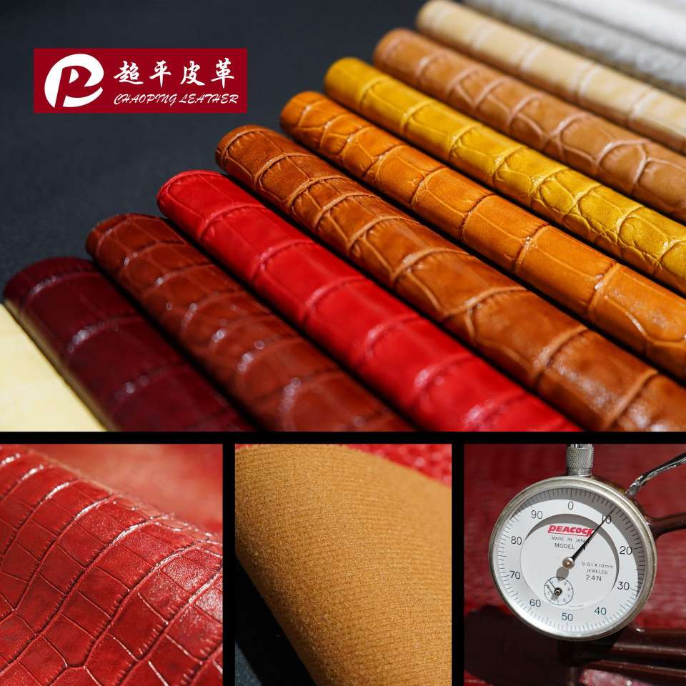 Custom-made genuine crocodile-patterned PU leather bags, leather shoes, belts, sofas, and leather fabric in stock
