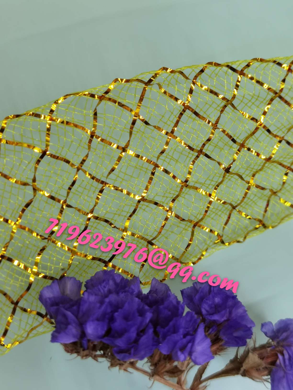 4cm gold lattice festive decorative materials full figure