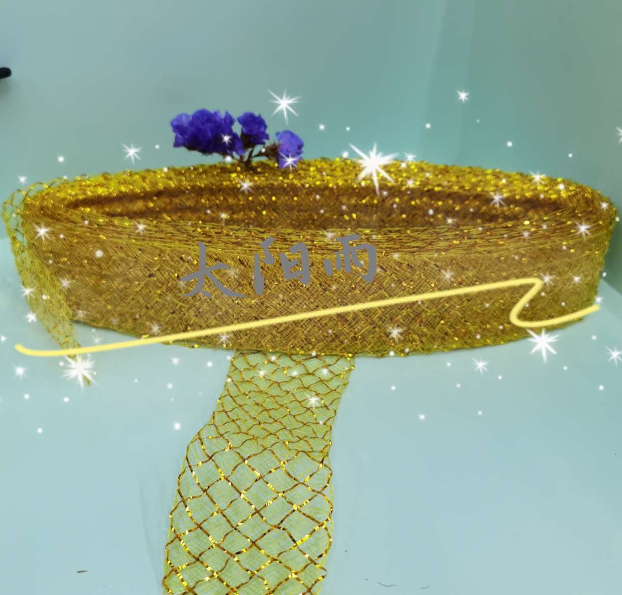 4cm gold lattice festive decorative materials Specification drawing