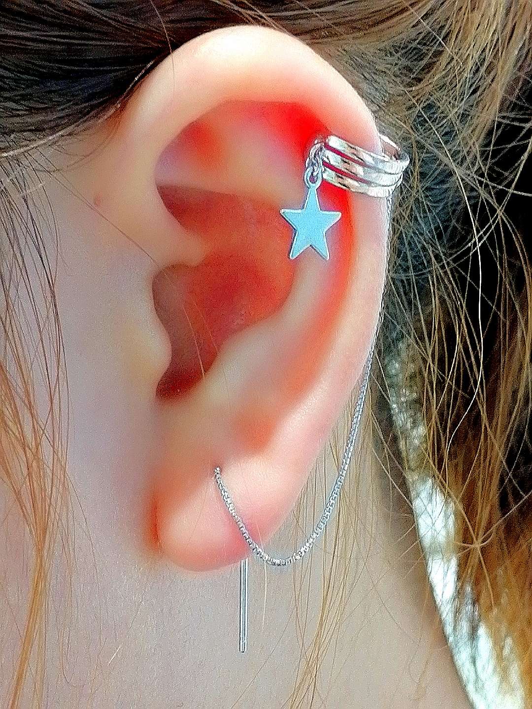 纯银耳线/纯银耳夹细节图