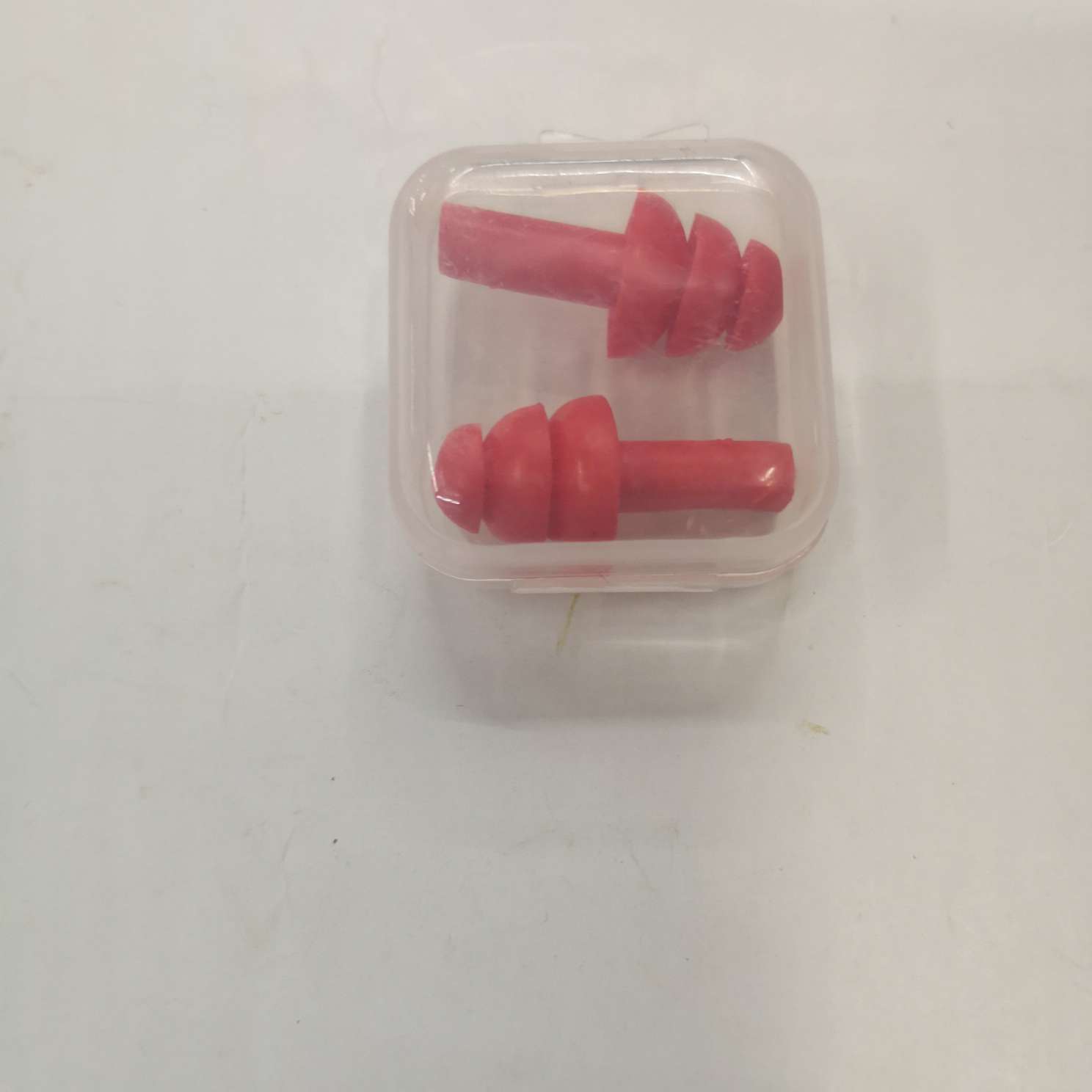 盒装蘑菇头游泳耳塞慢弹回防噪音学生学习海绵耳塞白底实物图