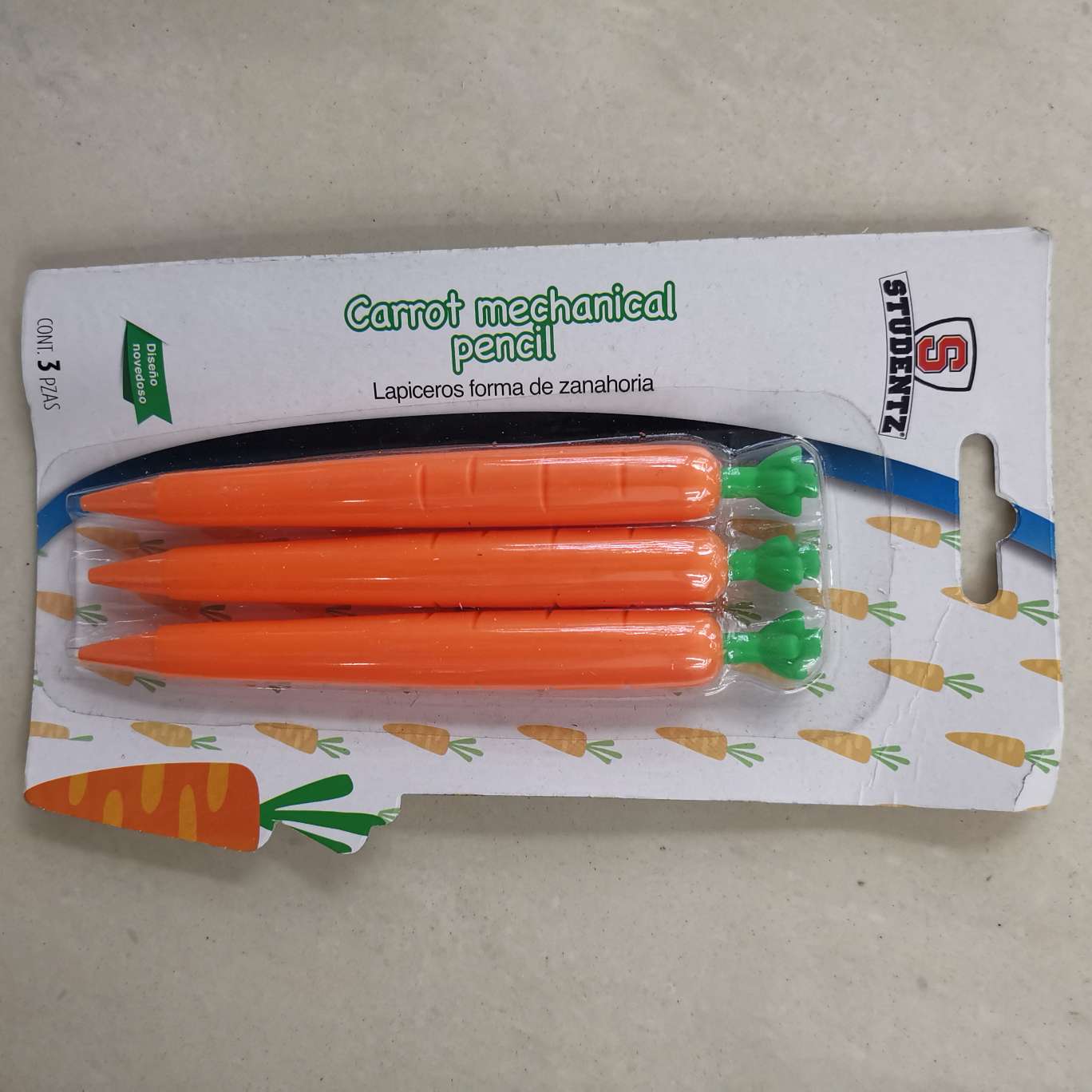 Carrot-shaped suction card mechanical pencil Specification image