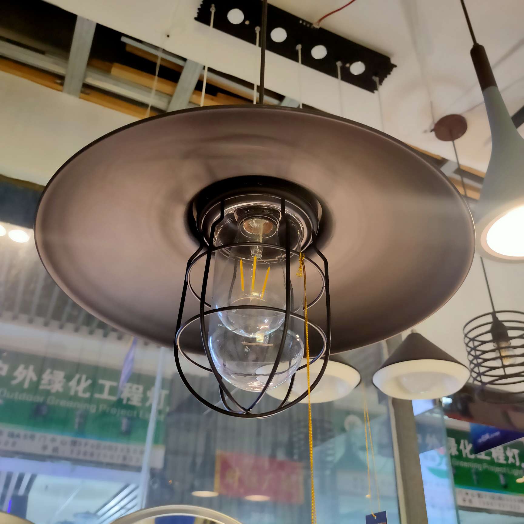 Postmodern minimalist, creative, personalized and warm restaurant umbrella chandelier
