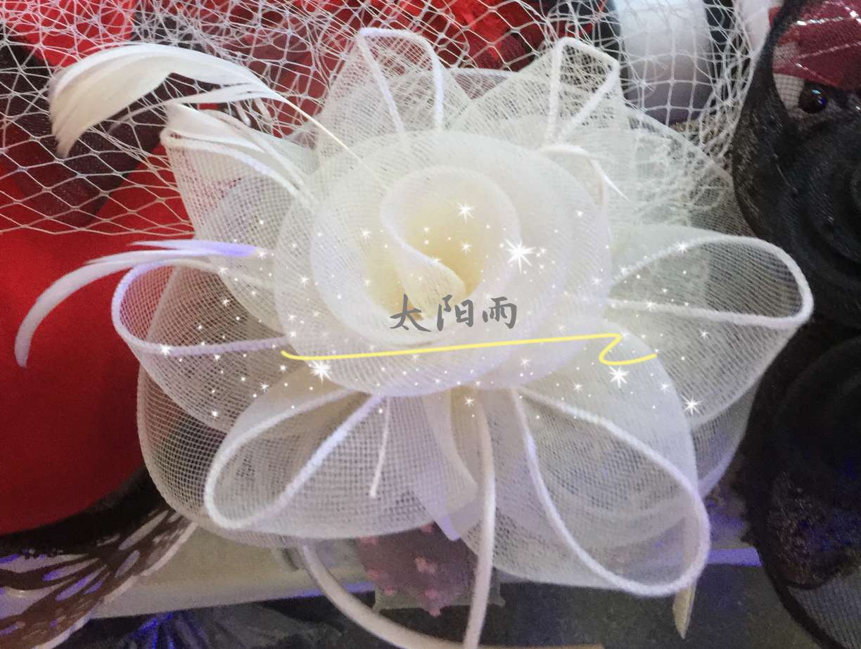 Wedding dress headdress flower elastic yarn net factory direct sale