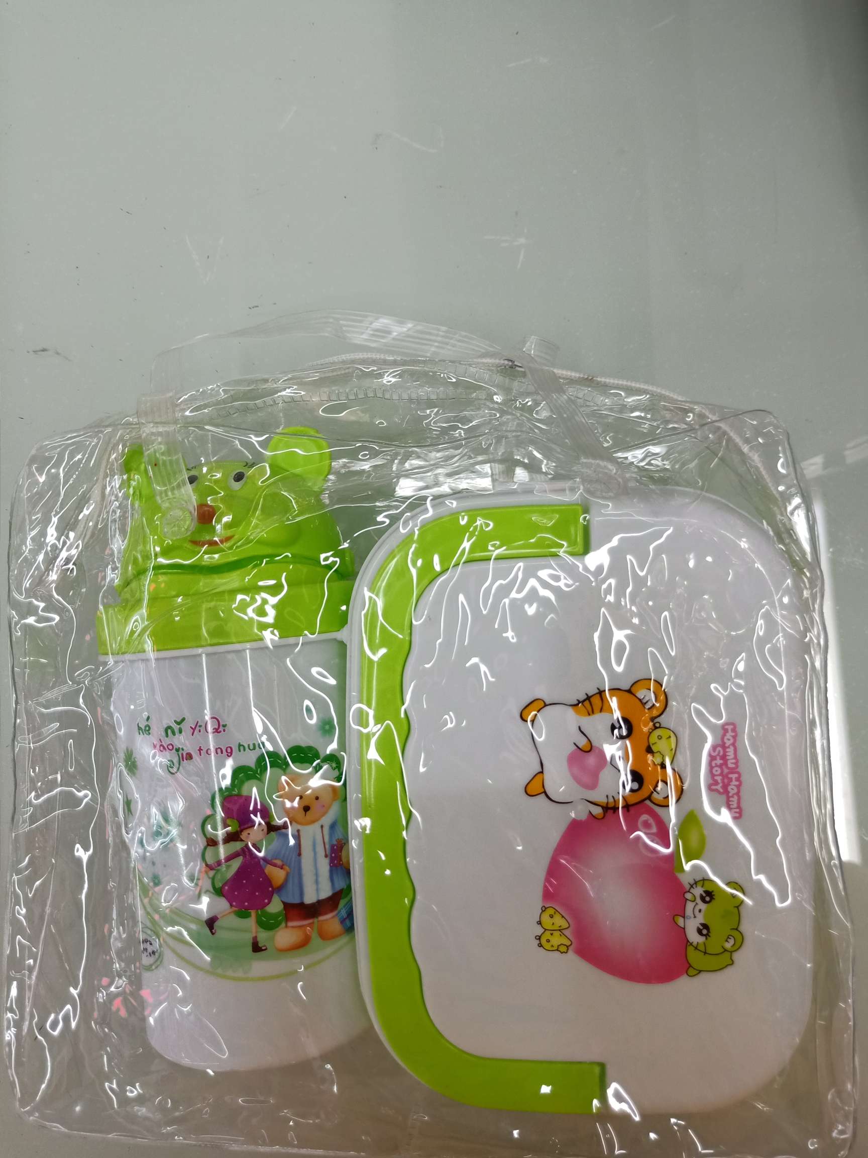 Cartoon picture lunch box with cartoon kettle, pvc packaging thumbnail