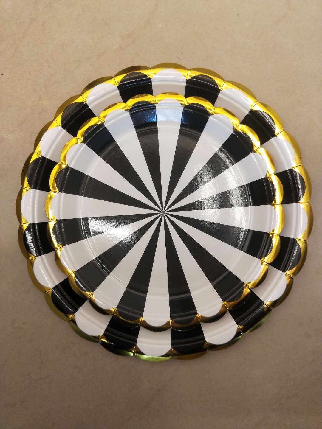 生日节庆派对party圣诞主题西瓜纹烫金镭射可定制纸杯纸盘厂家批发量大优惠组合套装1详情图8