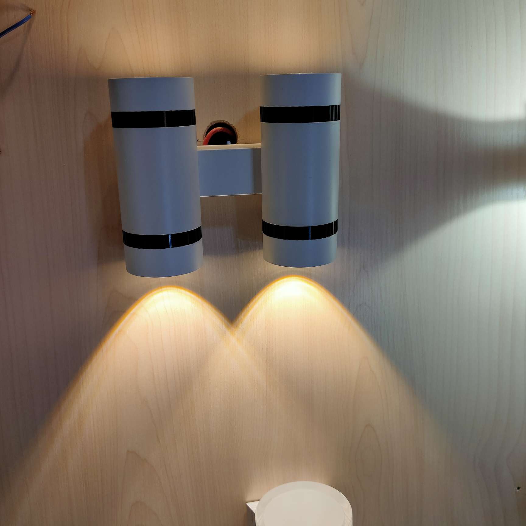 Modern and simple bedroom, bedside, corridor, staircase, living room, telescope, wall lamp