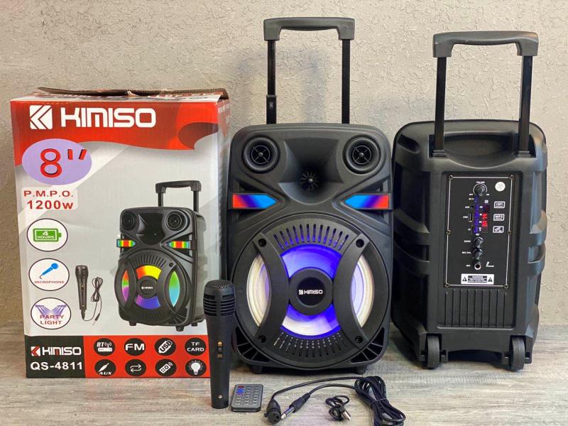 New Kimiso product model: QS-4811️ Accessories: small remote control + wired microphone + instruction manual + charging cable ️ Product size: 240*195*