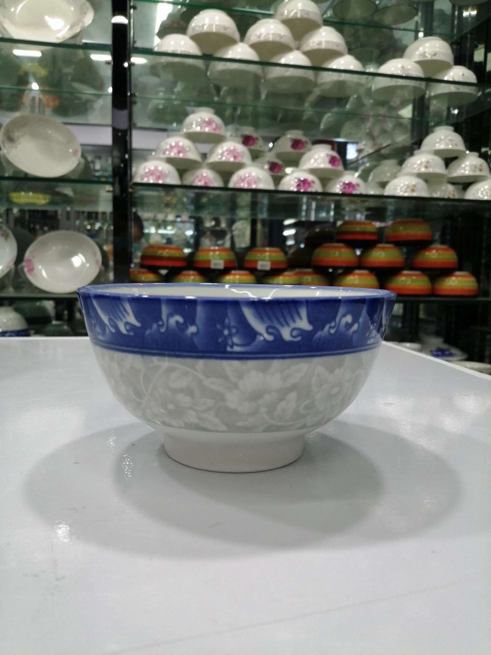 5 Inch Blue And White Bowl