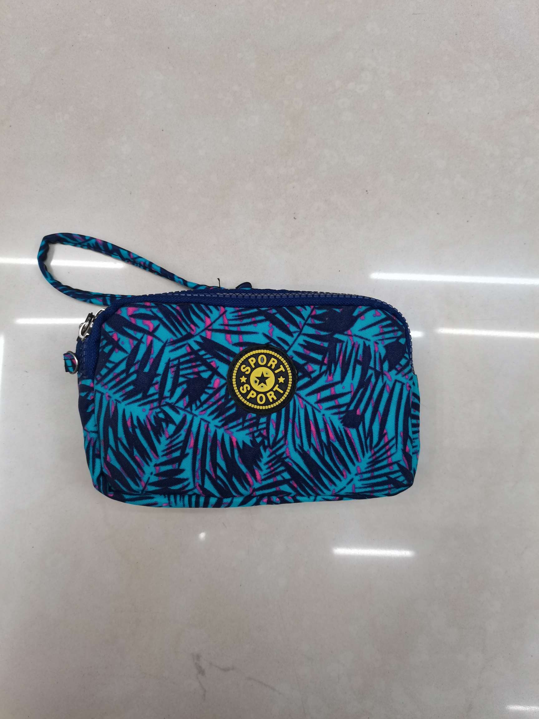 大号花水洗布钱包