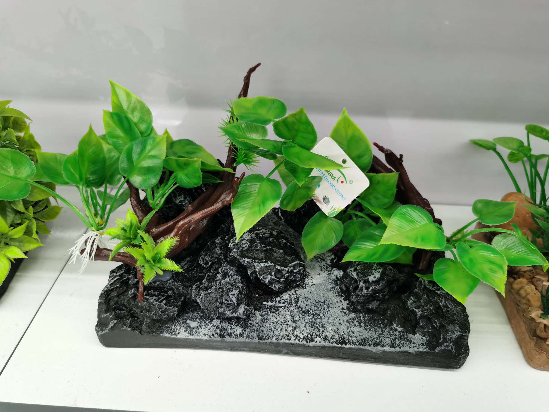 鱼影水族树脂工艺品仿真水草水族仿真假山植物产品图