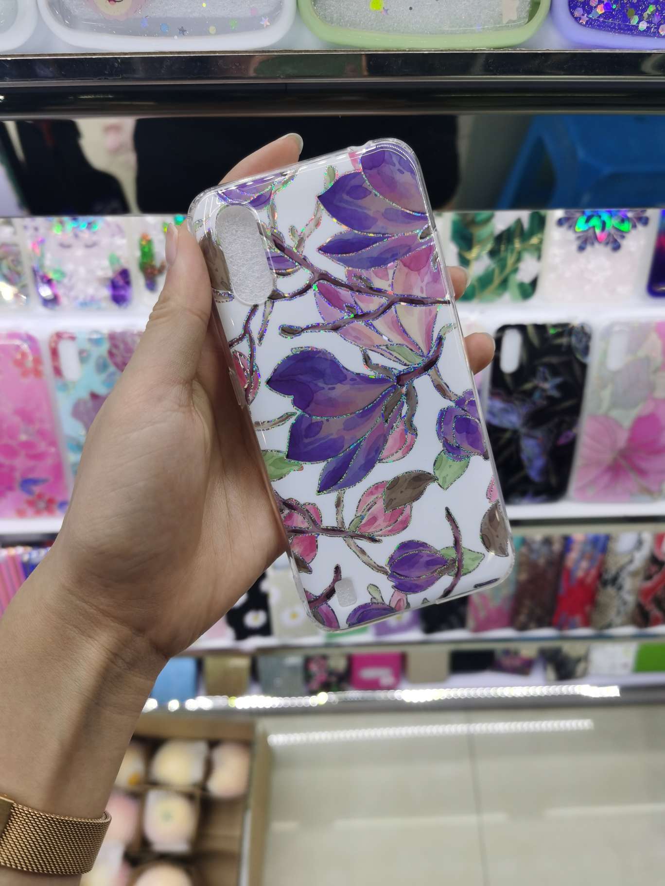 Purple iris cell phone case thumbnail