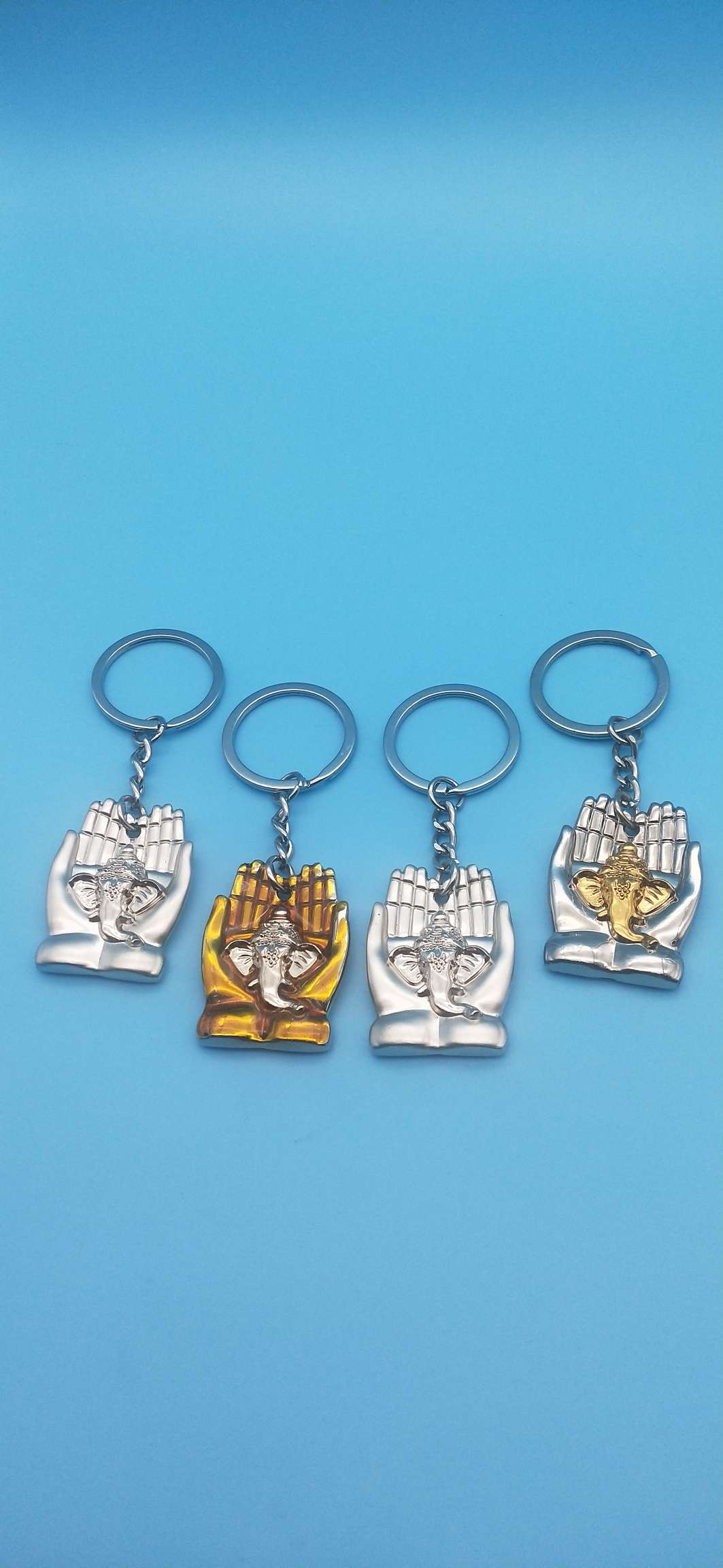 Guangdong zinc alloy Indian elephant keychain detail image 4