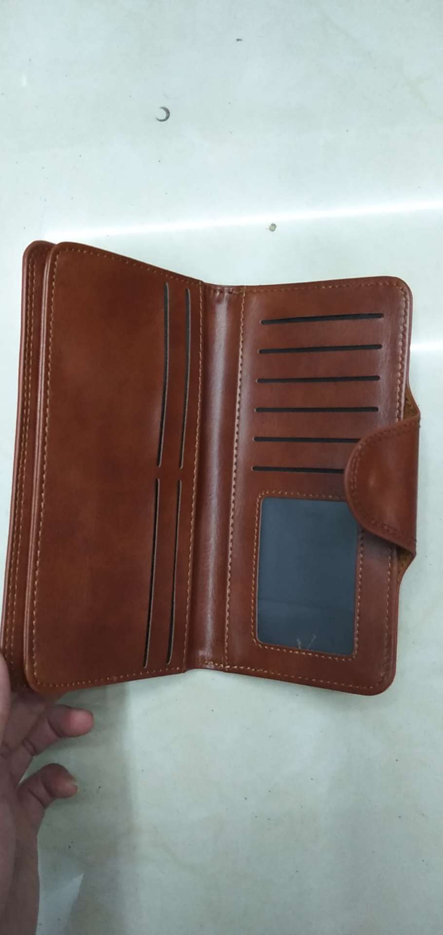 男士双线带扣西装钱包，多插卡，带扣钱包细节图