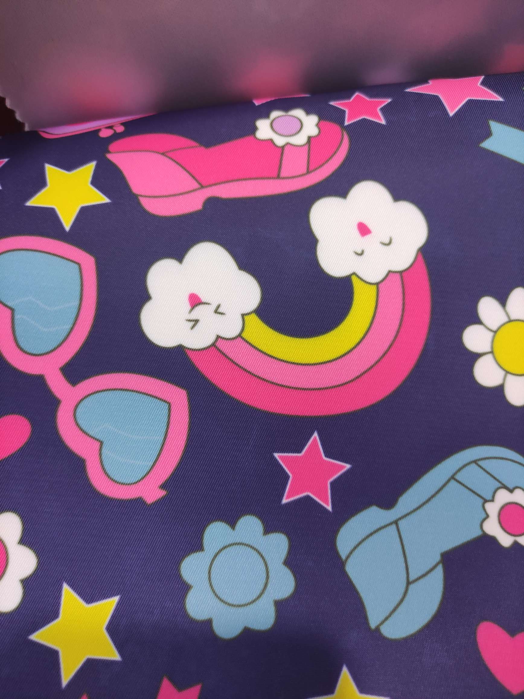 290 twill composite printed dark blue, large stock of high, medium and low grade leather fabric, factory direct sales, hot-selling new style 011 details Picture