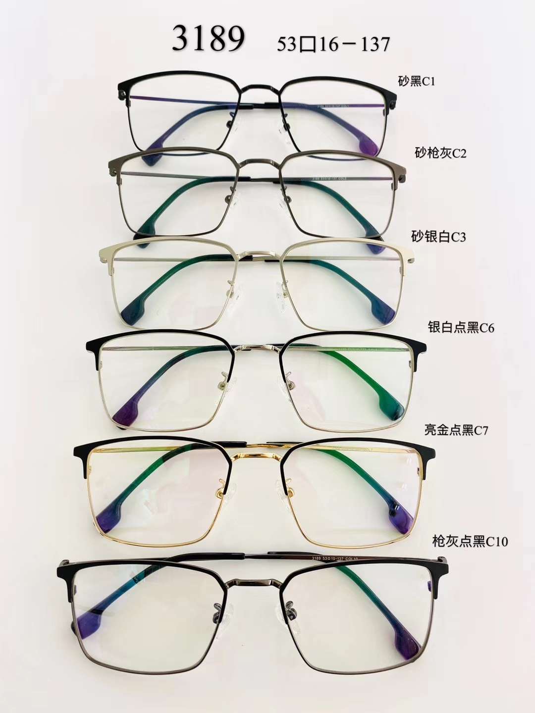 3189 steel alloy spectacle frame