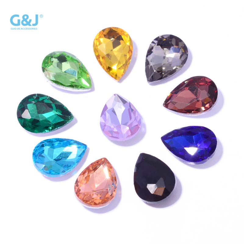 10*14MM water drop white factory wholesale glass crystal diamond, mobile phone sticker diamond, diy accessories, hair accessories, handcrafted materials, glass diamond beads Application Scenario