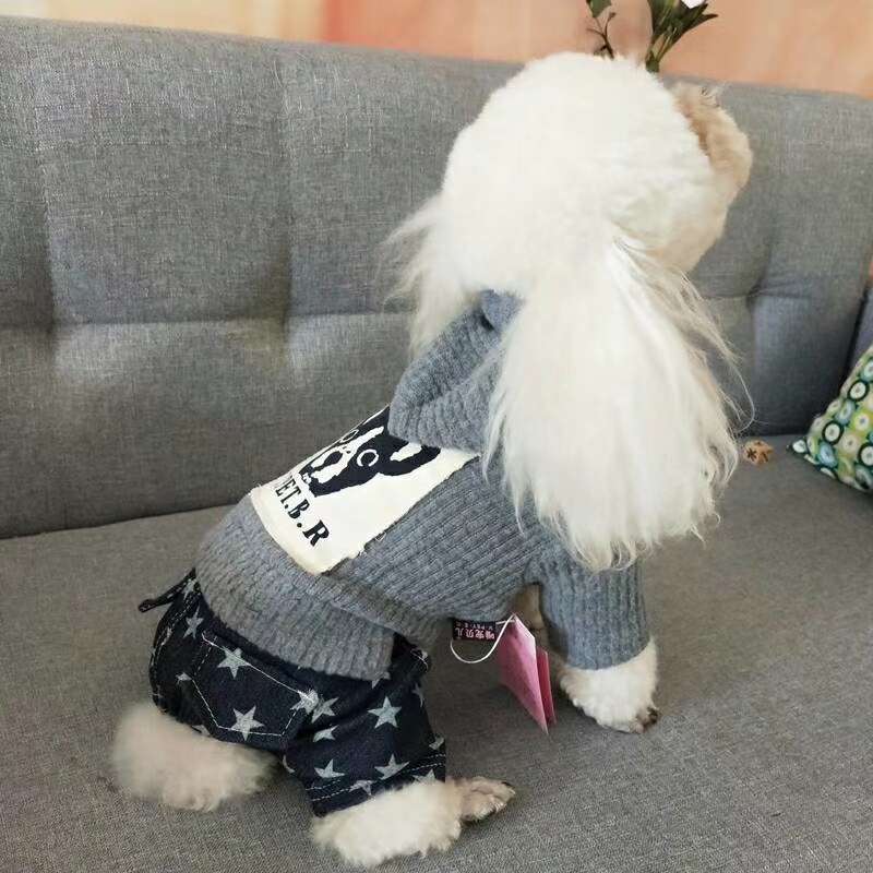 Fall dog head patch four - legged sweater, pet babies can quickly put on the new clothes! Application Scenario