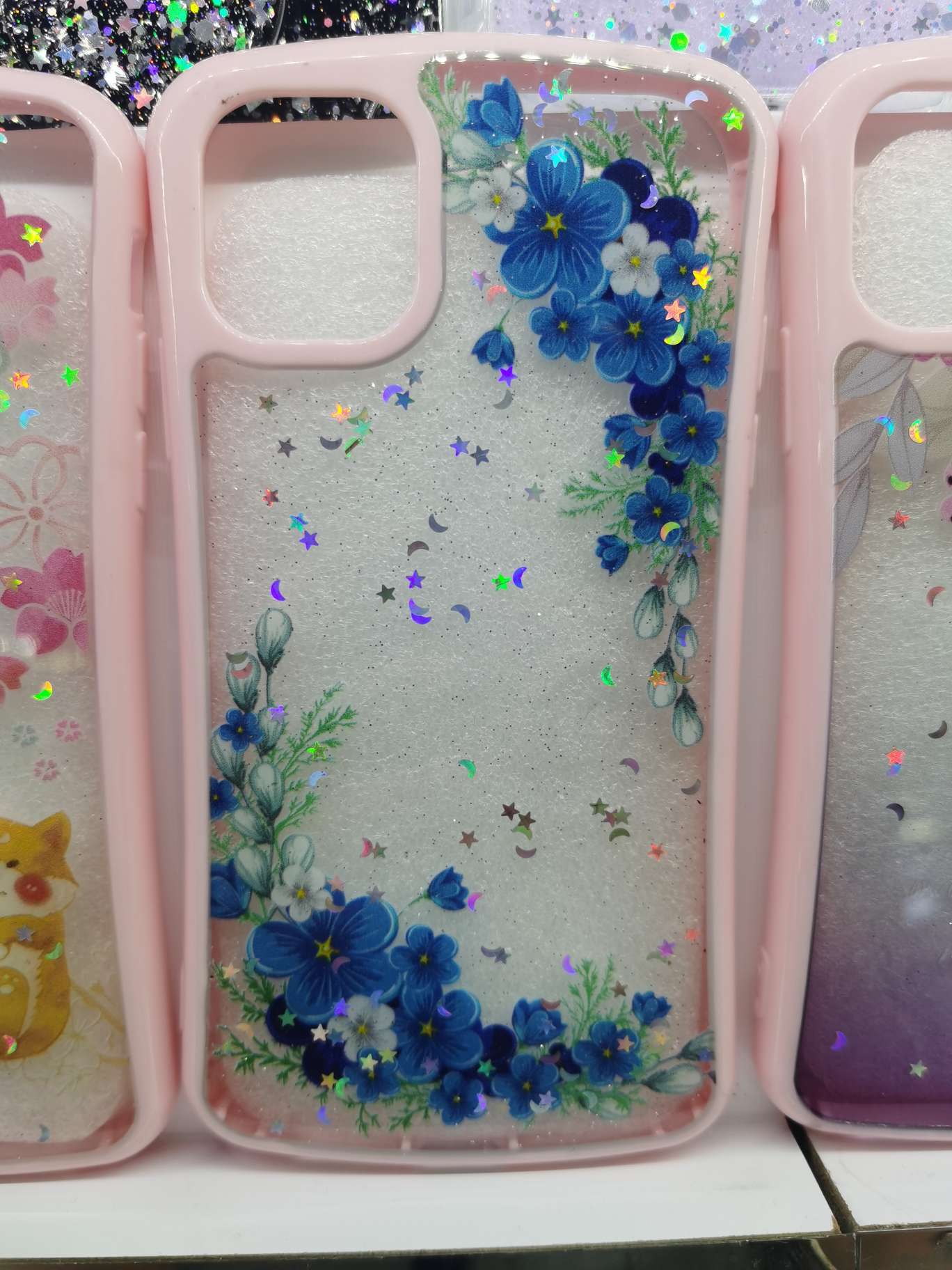 蓝色小花手机壳