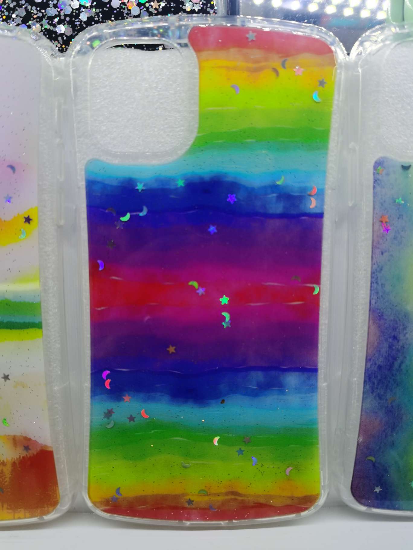 七彩横纹手机壳图