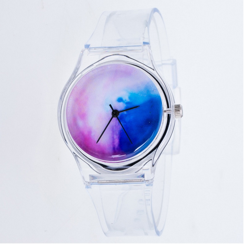 Personalized artistic watch, student transparent jelly children's watch