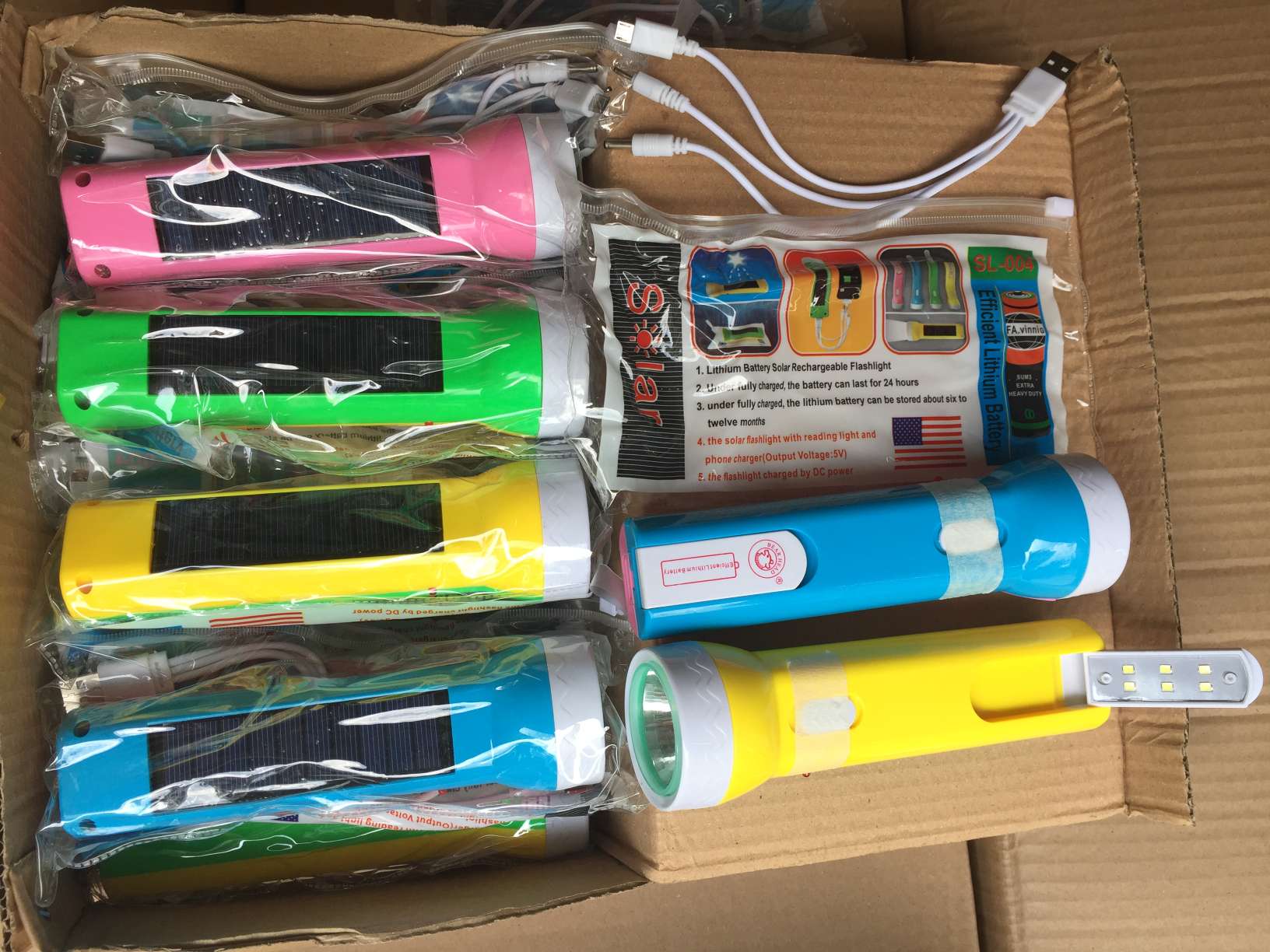 Solar-powered flashlight