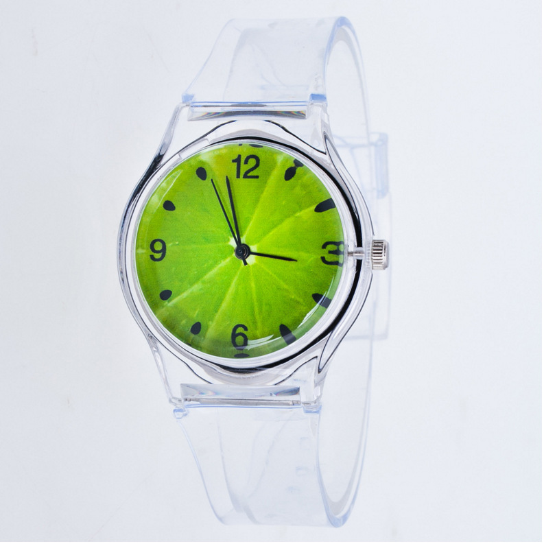 Personalized artistic watch, student transparent jelly children's watch details Picture