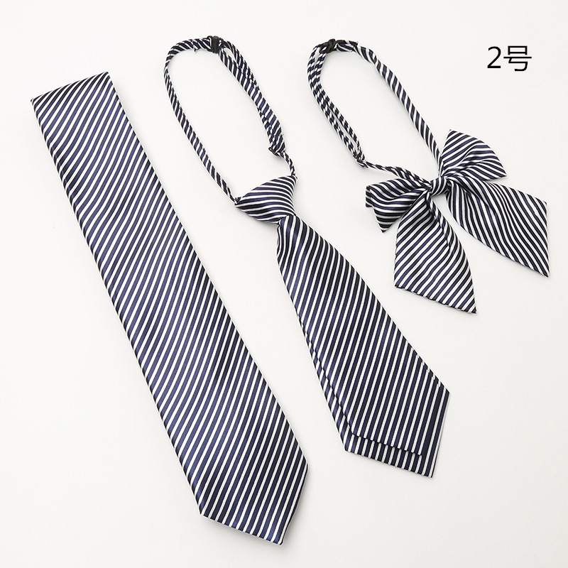 188领带男正装商务 工作服学生韩版蓝白系男领带女领花 男女同款 https://m详情图8