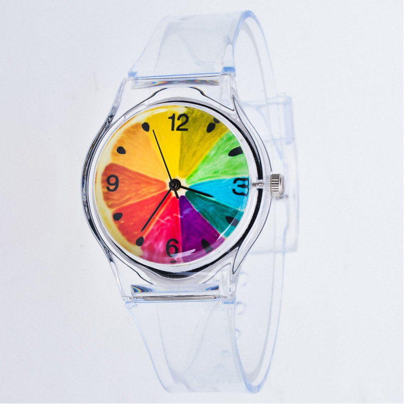 Personalized artistic watch, student transparent jelly children's watch Specification image