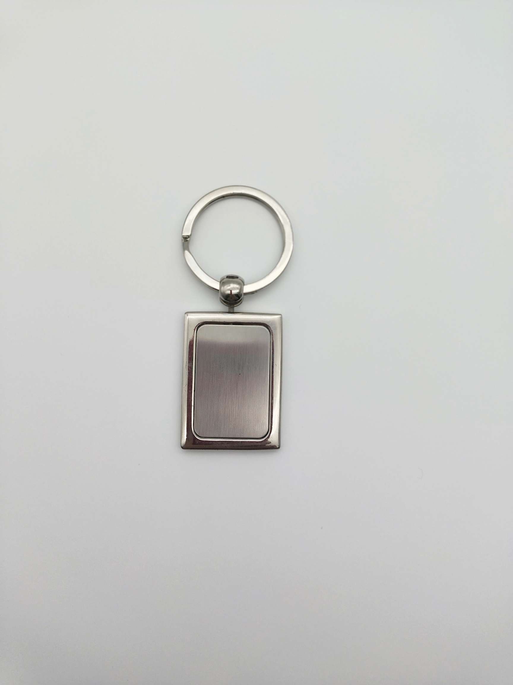 Single-row zinc alloy square keychain 2 detail image 2