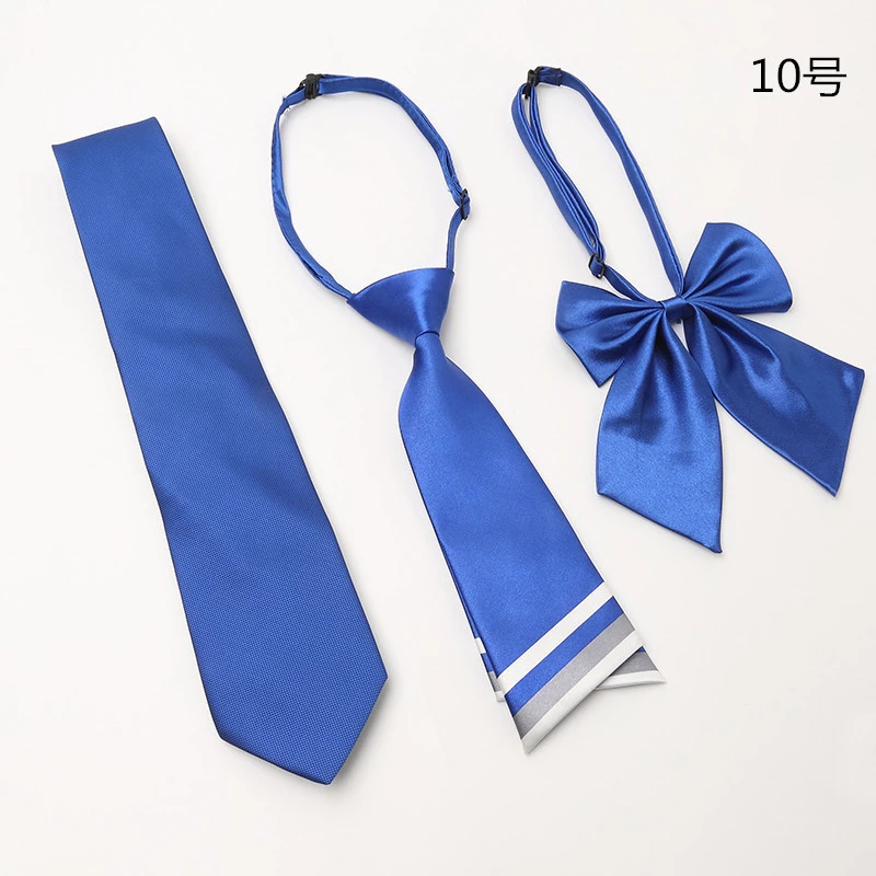 188领带男正装商务 工作服学生韩版蓝白系男领带女领花 男女同款 https://m详情图2