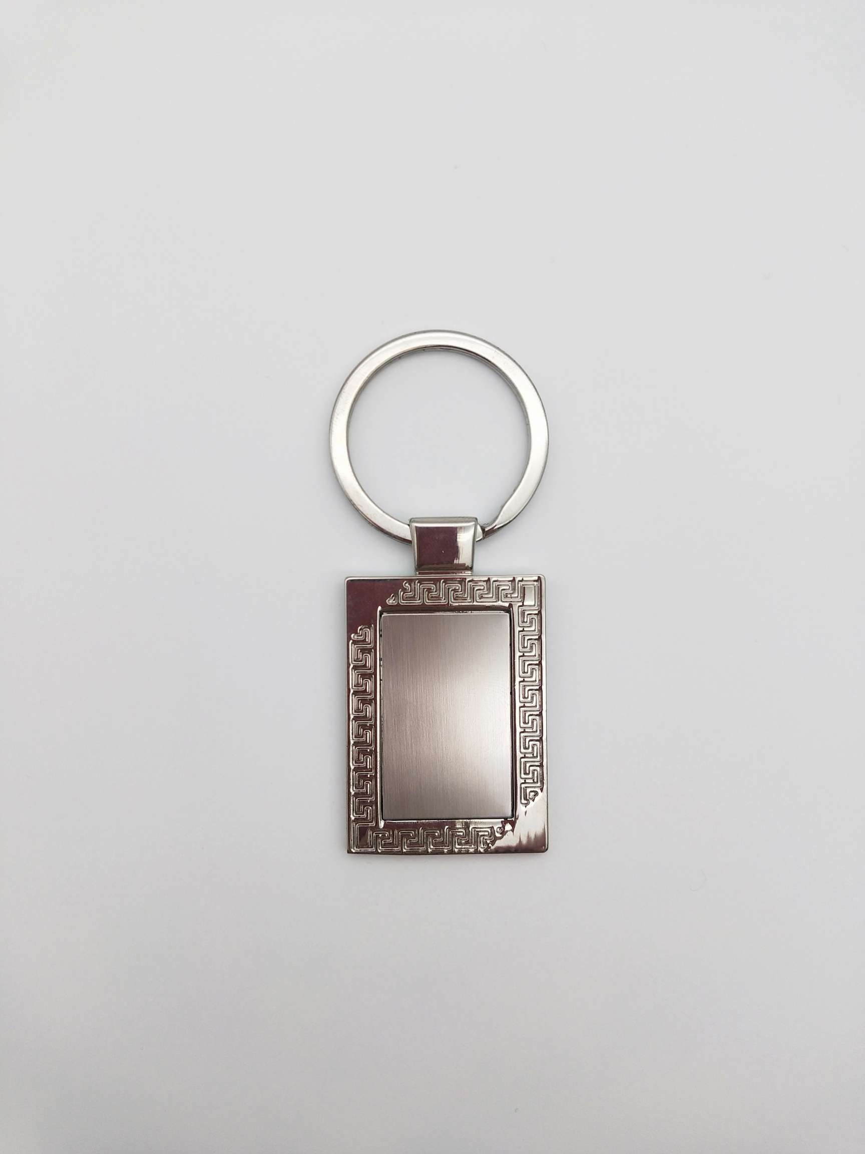 Single-row zinc alloy square keychain 2 detail image 3