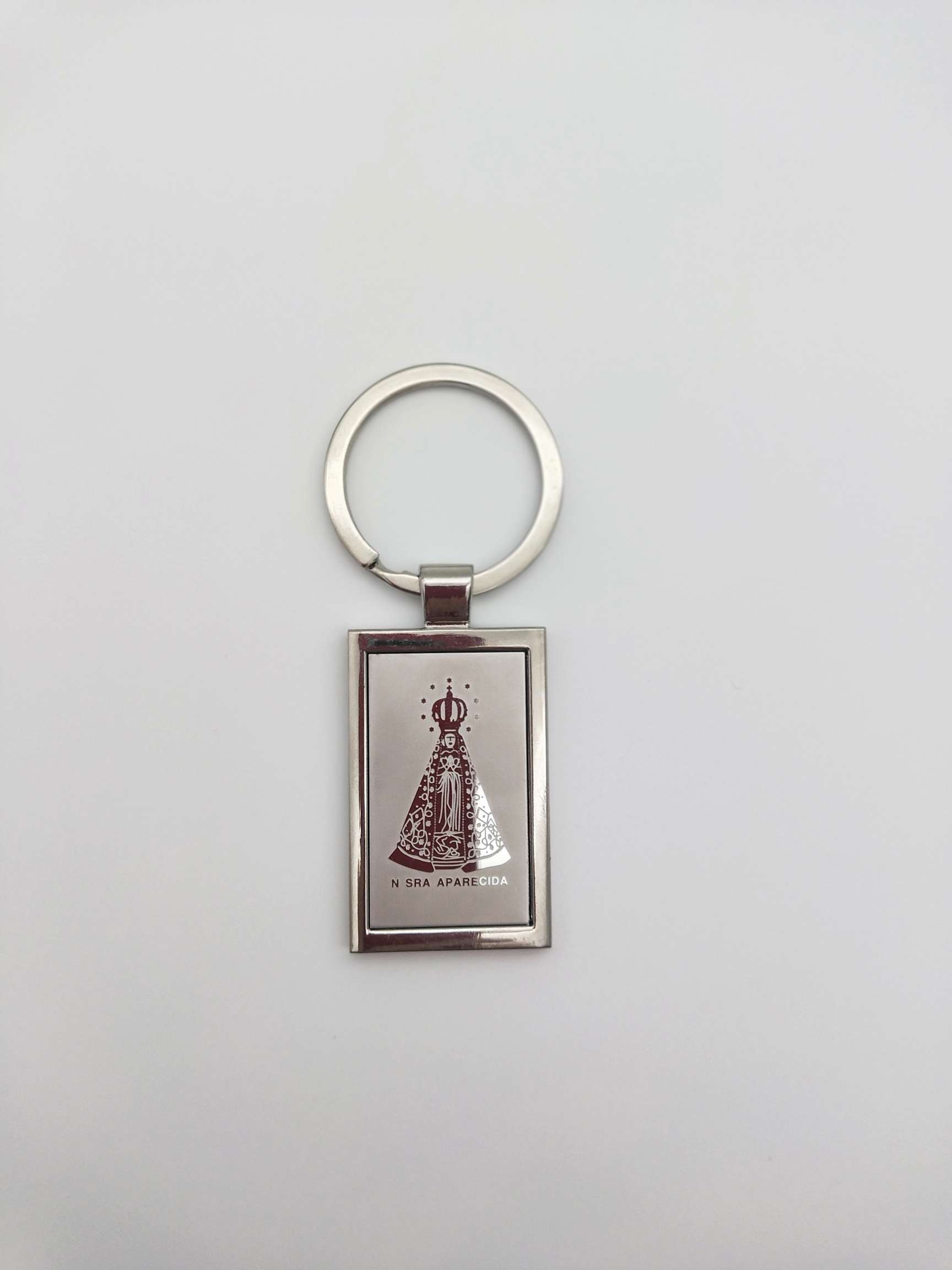 Single-row zinc alloy square keychain 2 detail image 1