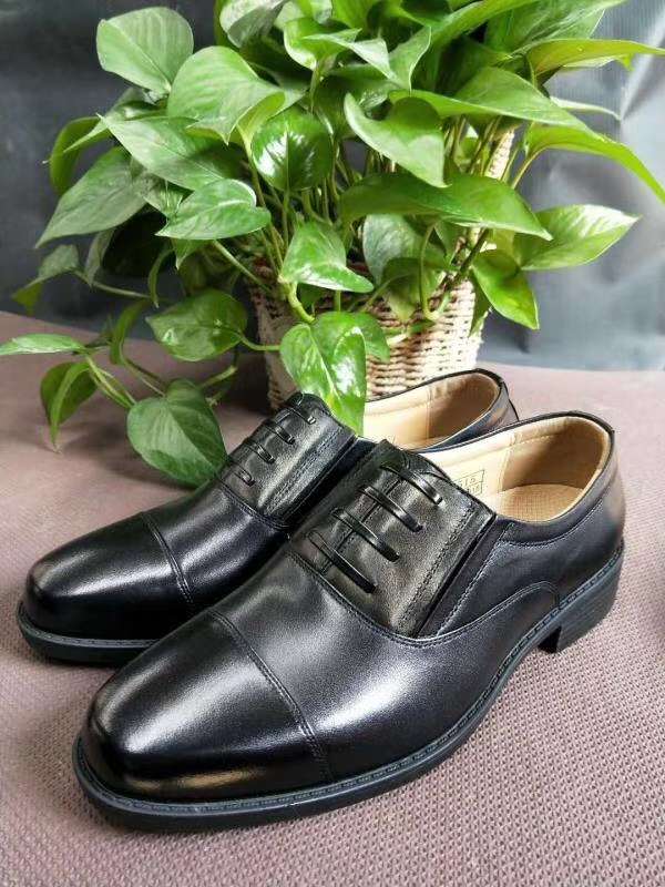 定制批发07三接头皮鞋商务正装男士单鞋校尉士官真皮男鞋 37-46码，无45码详情图2