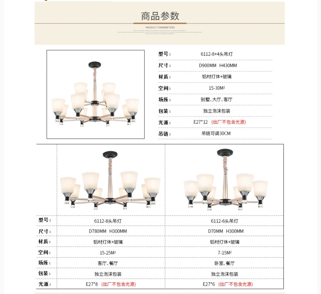 8 modern and simple aluminum pendant lamps for the living room, bedroom, study and dining room detail image 6