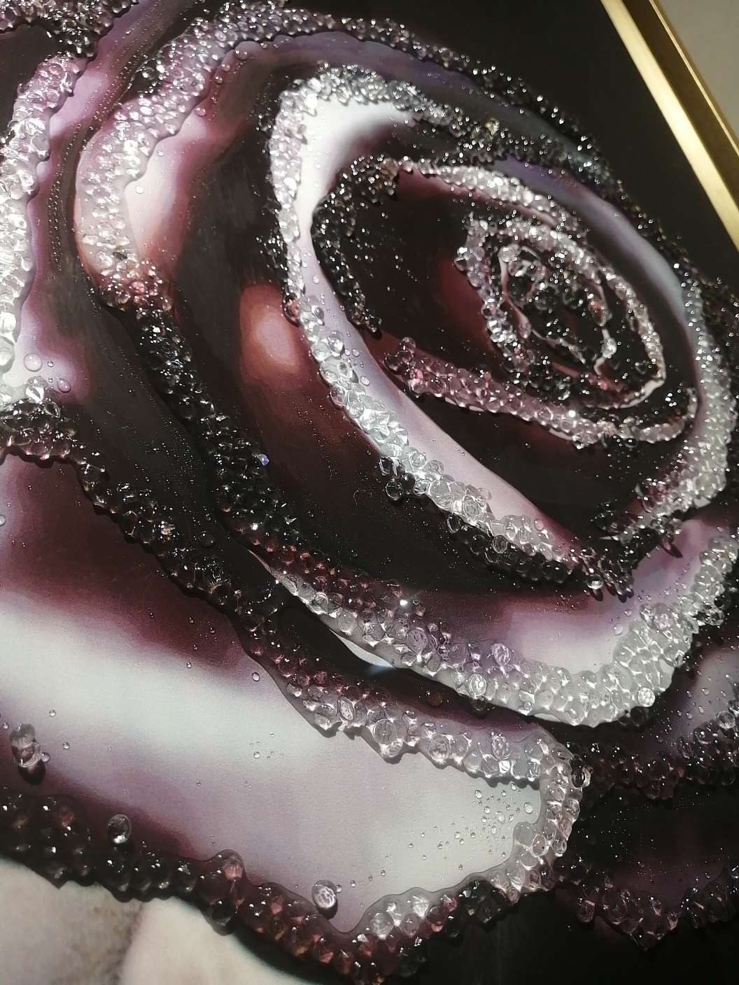 玄关晶瓷镶钻铝合金框装饰画人物橙红时尚女郎酒店客厅走廊过道画详情图3