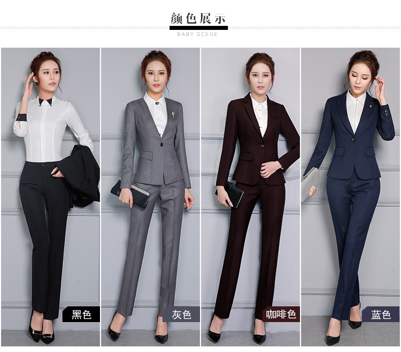 职业女西裤加绒保暖工裤596大码修身正装西装长裤OL直筒女裤S-5XL https://详情图6