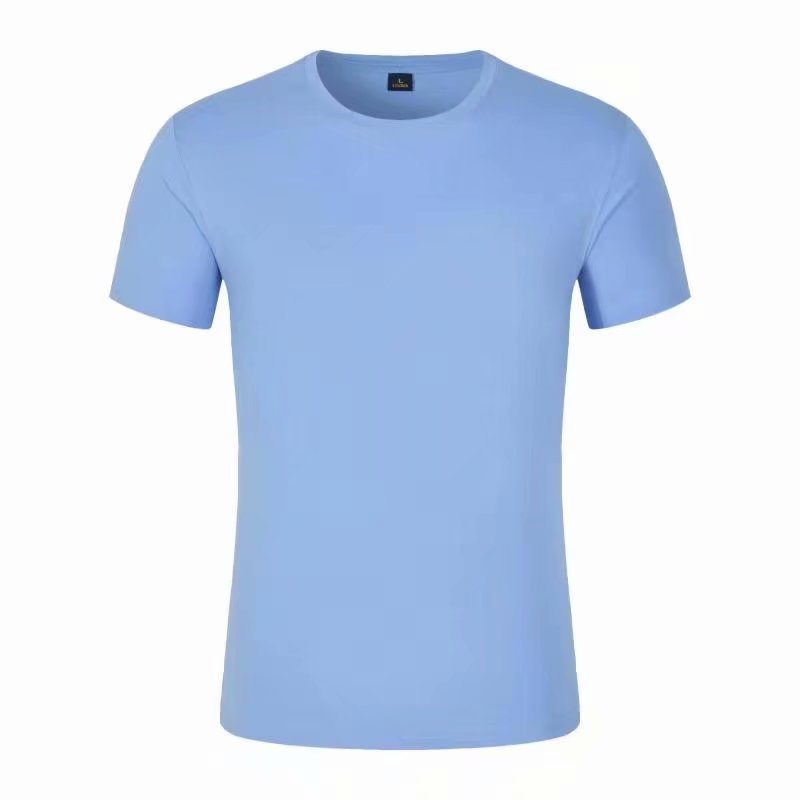 New team class short-sleeved DIY solid color cotton short-sleeved T-shirt cotton advertising shirt work clothes factory customization https://m. detail image 5