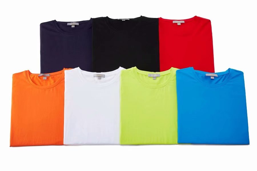 Blank cultural advertising shirt custom printed logo solid color workwear real mercerized cotton short-sleeved custom embroidered https://m. detail image 14