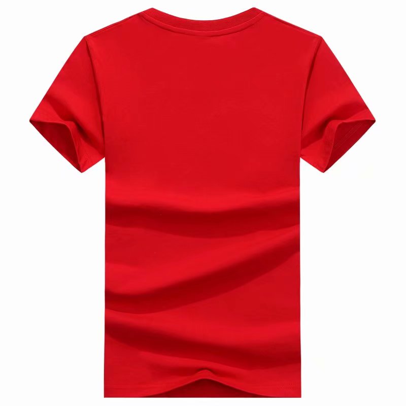 Factory direct sales of pure cotton round-neck short-sleeved T-shirts, custom-made class uniforms, team activity cultural T-shirts, advertising T-shirts, printed words https detail image 8