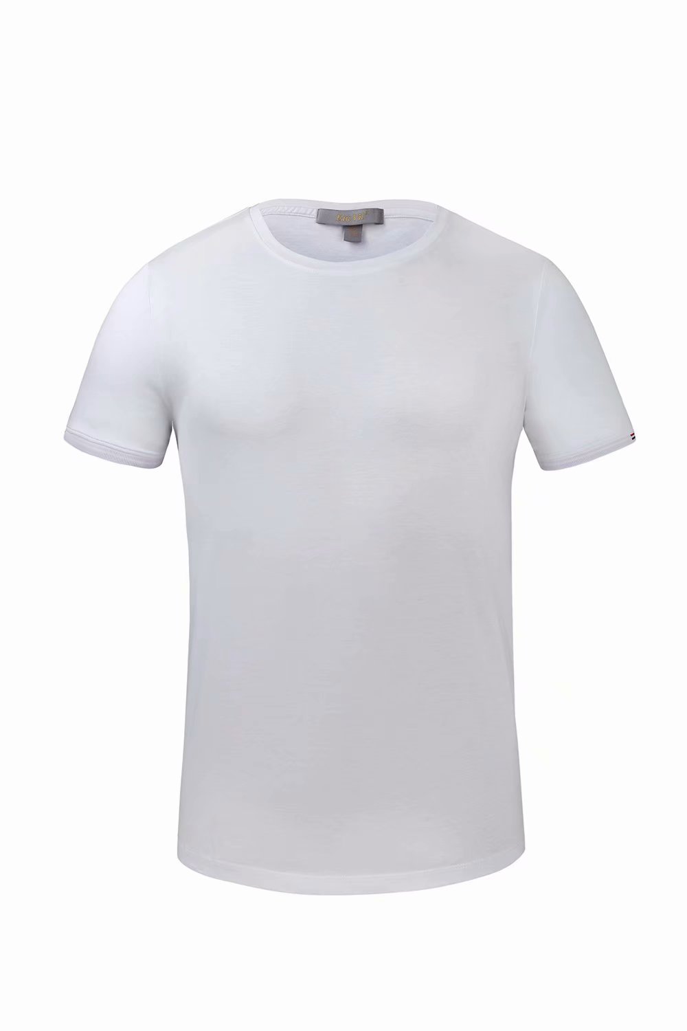 Blank cultural advertising shirt custom printed logo solid color workwear real mercerized cotton short-sleeved custom embroidered https://m. detail image 2