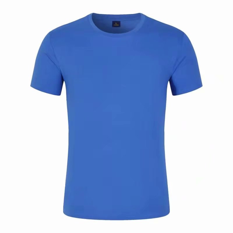 New team class short-sleeved DIY solid color cotton short-sleeved T-shirt cotton advertising shirt work clothes factory customization https://m. detail image 3