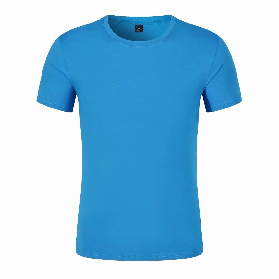 New team class short-sleeved DIY solid color cotton short-sleeved T-shirt cotton advertising shirt work clothes factory customization https://m. detail image 12