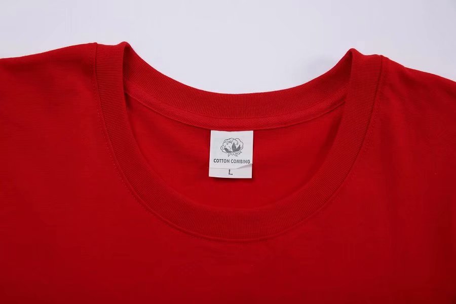 Factory direct sales of pure cotton round-neck short-sleeved T-shirts, custom-made class uniforms, team activity cultural T-shirts, advertising T-shirts, printed words https detail image 9