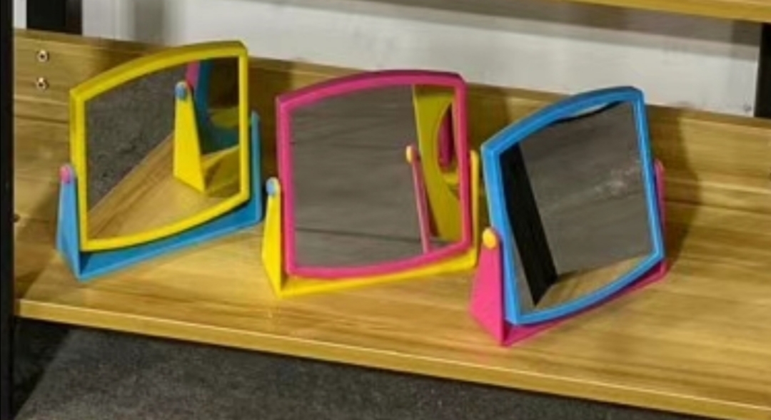 化妆镜子简约双面化妆镜台式高清时尚梳妆镜宿舍公主旋转镜图