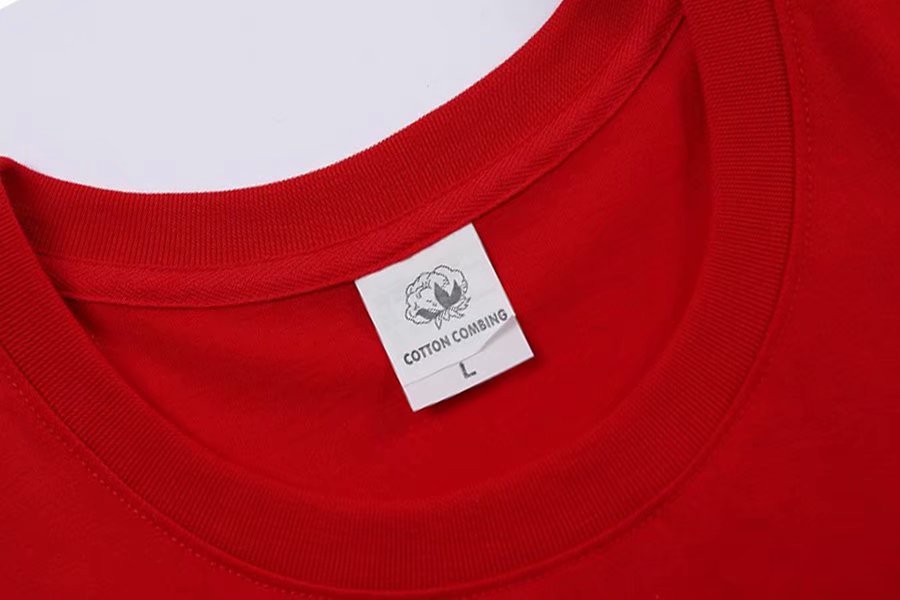 Factory direct sales of pure cotton round-neck short-sleeved T-shirts, custom-made class uniforms, team activity cultural T-shirts, advertising T-shirts, printed words https detail image 14